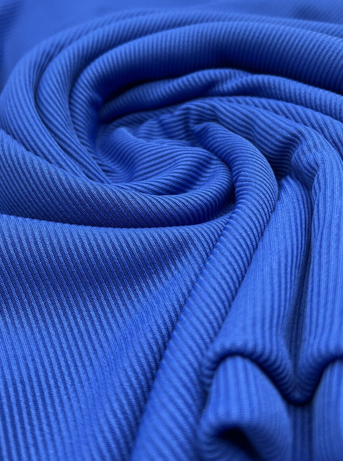 Blue 2X1 Fine Rib Stretch Fabric
