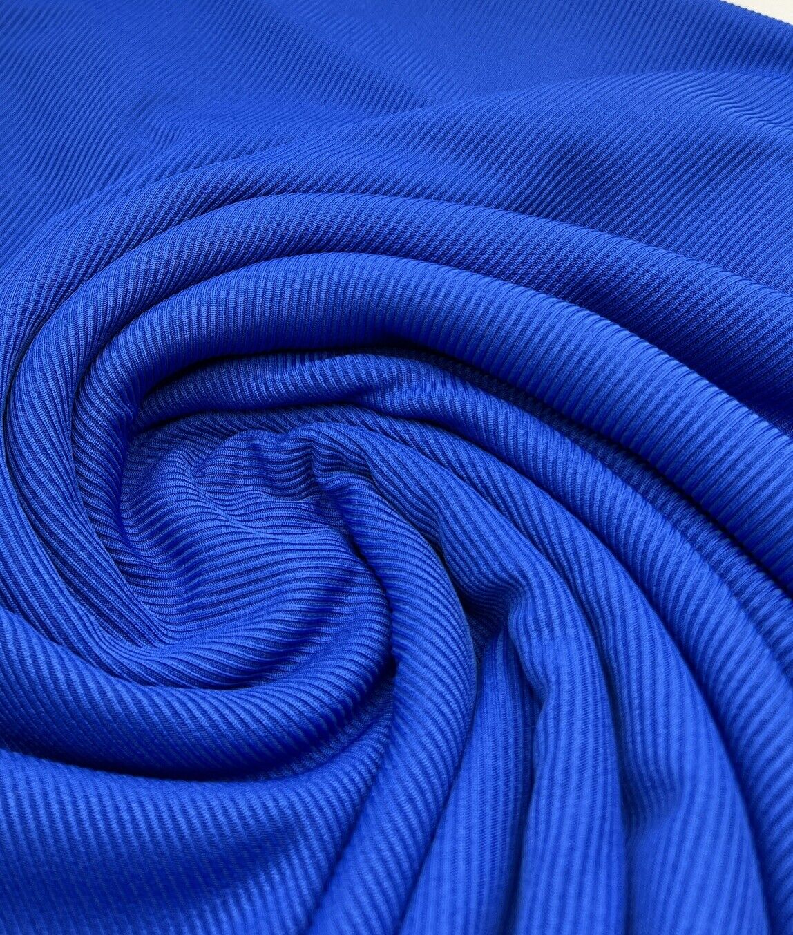 Blue 2X1 Fine Rib Stretch Fabric