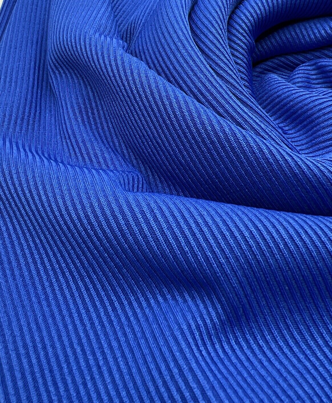 Blue 2X1 Fine Rib Stretch Fabric