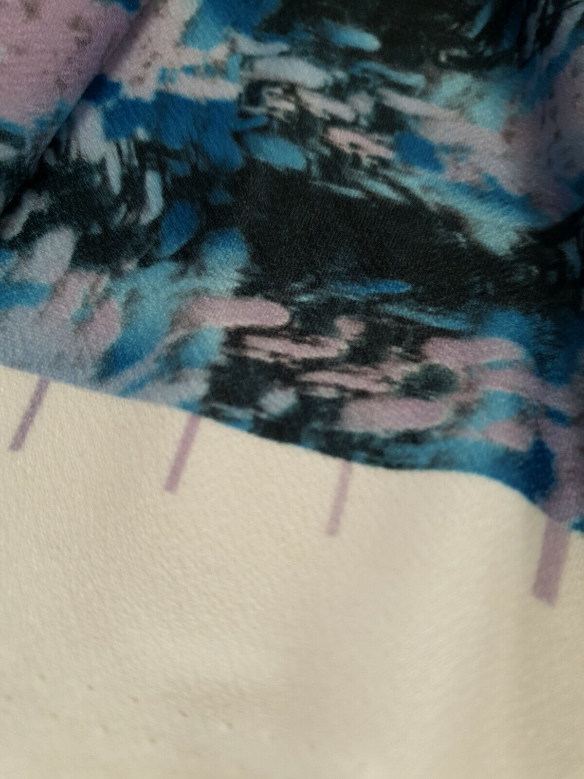 Blue Mix Printed Lightweight Jersey Crepe Fabric 4 Way Stretch