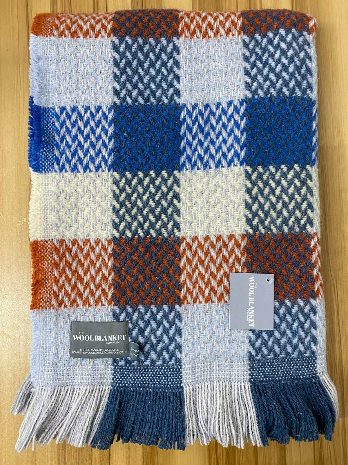 Random Check Celtic Weave Recycled Wool Throw