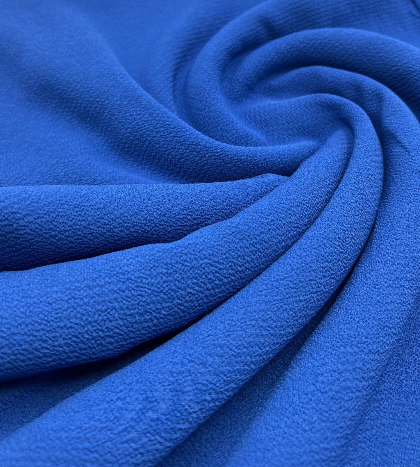 Blue Plain Lightweight Bubble Crepe Fabric
