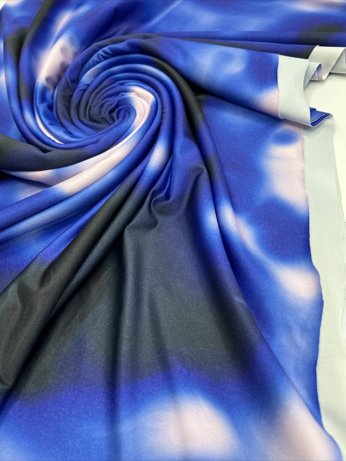 Blue Print Soft Touch Stretch Fabric