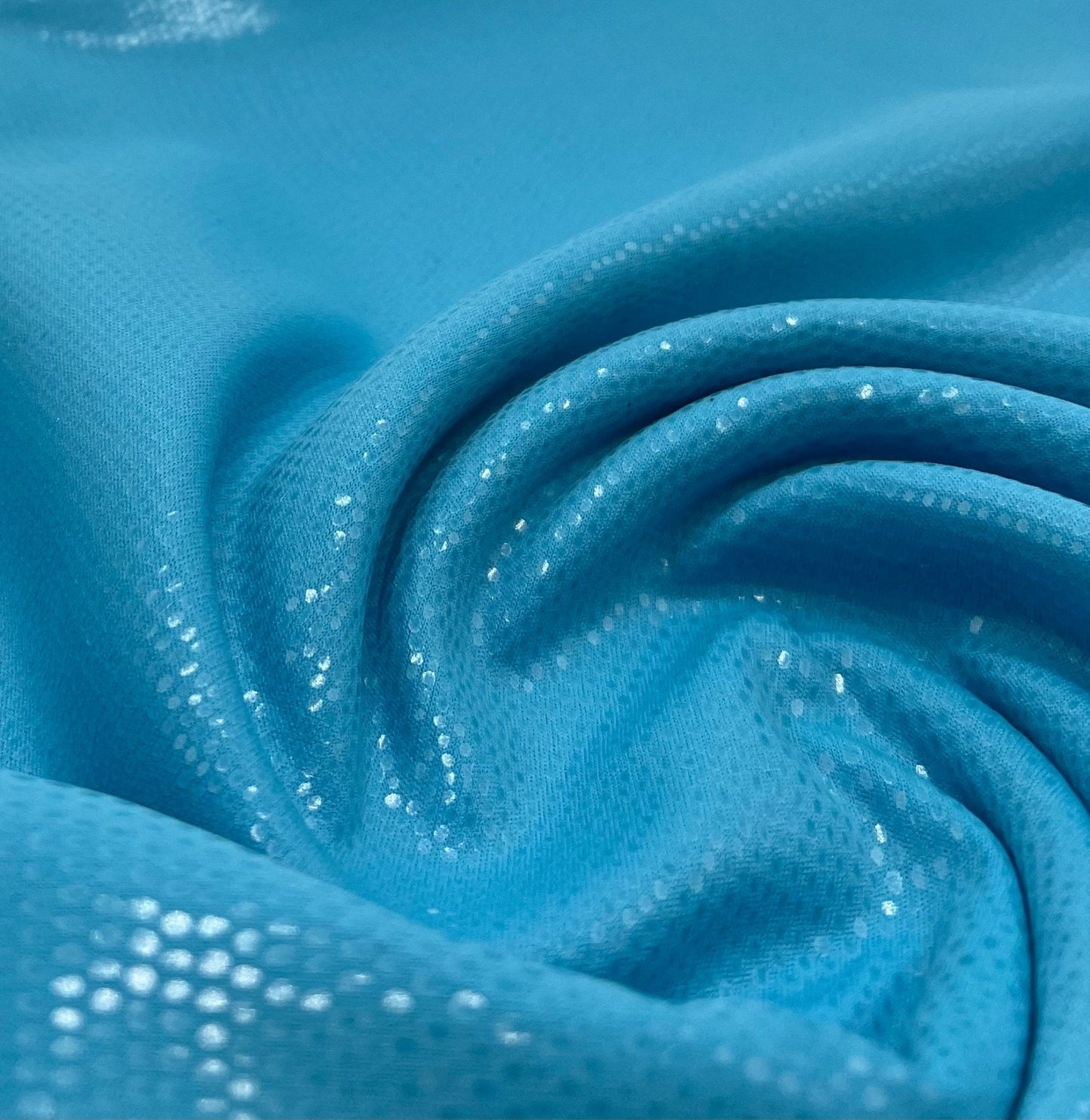Blue Textured Wet look Leather 2 Way Stretch Dress Craft Fabric