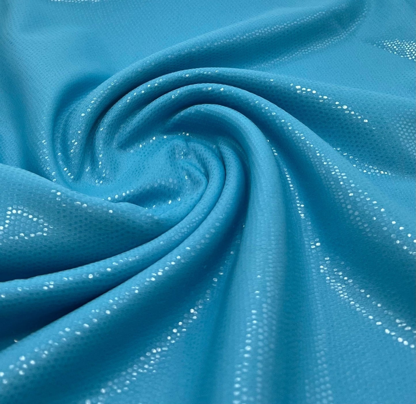 Blue Textured Wet look Leather 2 Way Stretch Dress Craft Fabric