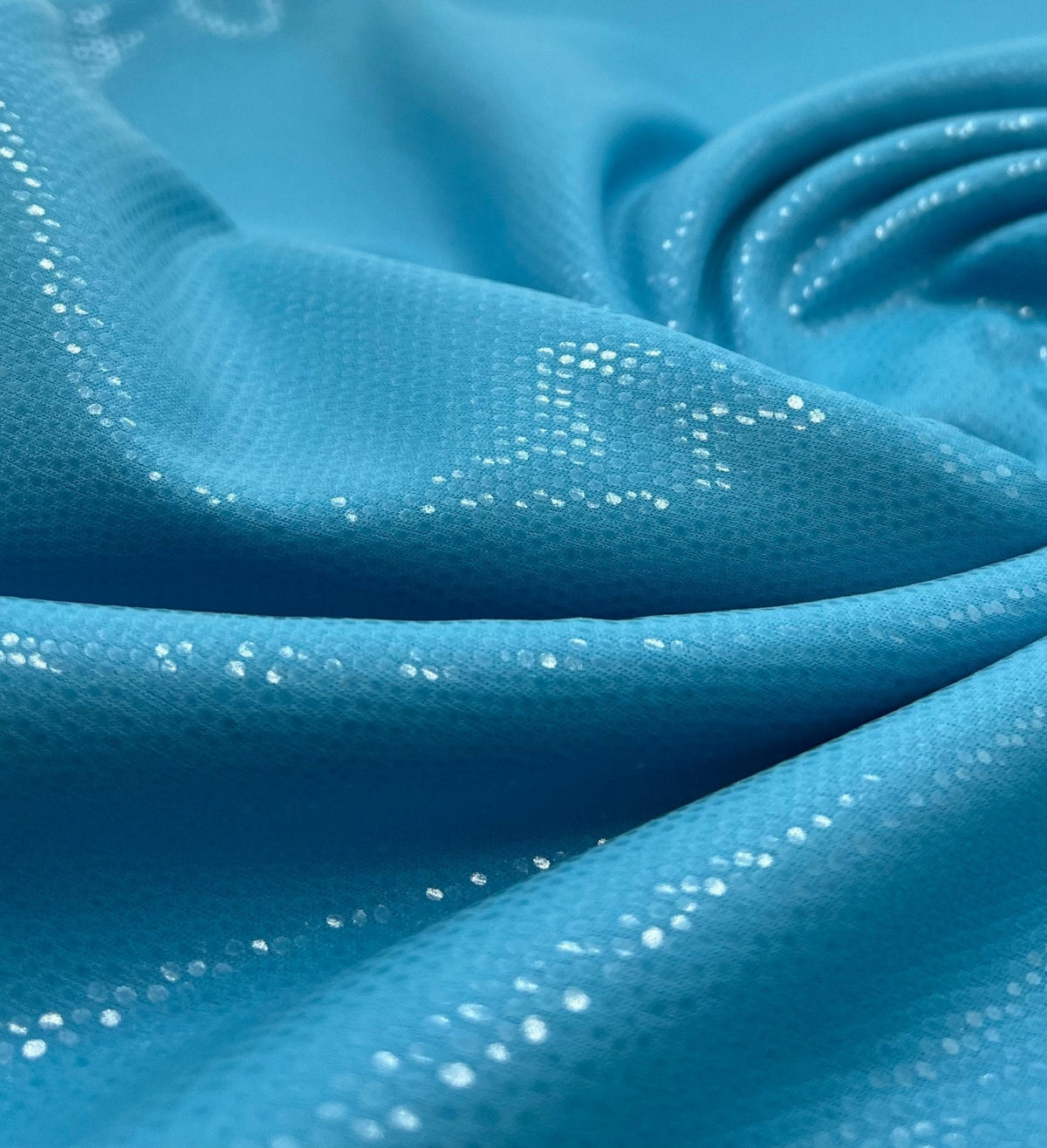 Blue Textured Wet look Leather 2 Way Stretch Dress Craft Fabric
