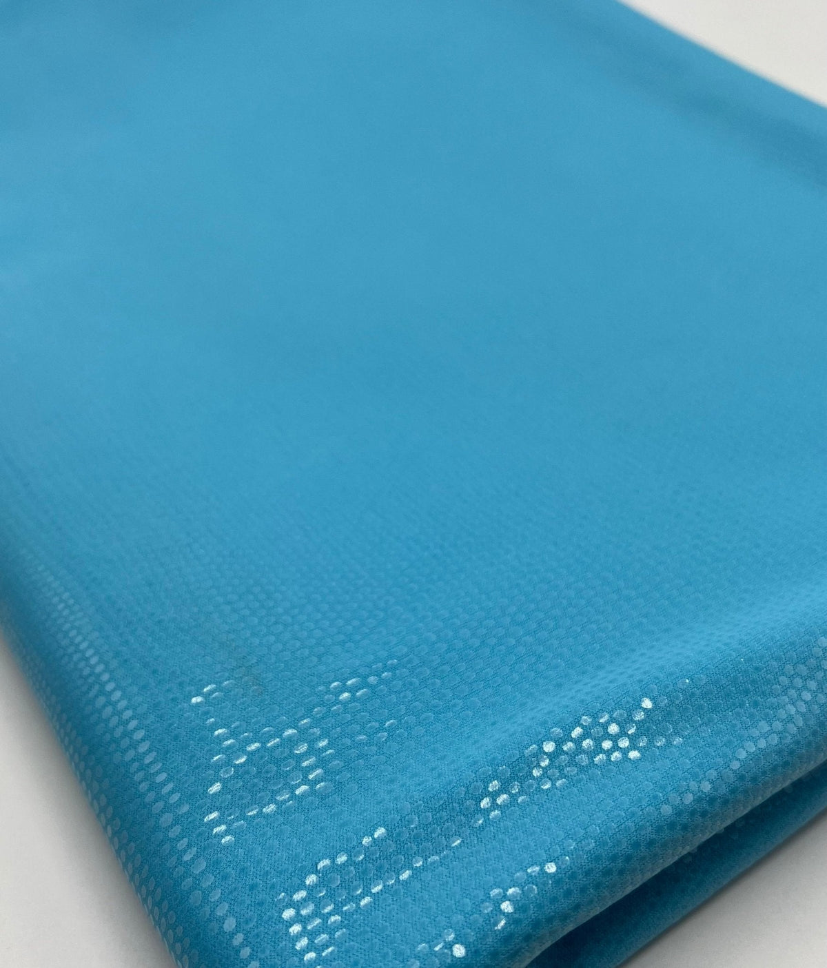 Blue Textured Wet look Leather 2 Way Stretch Dress Craft Fabric