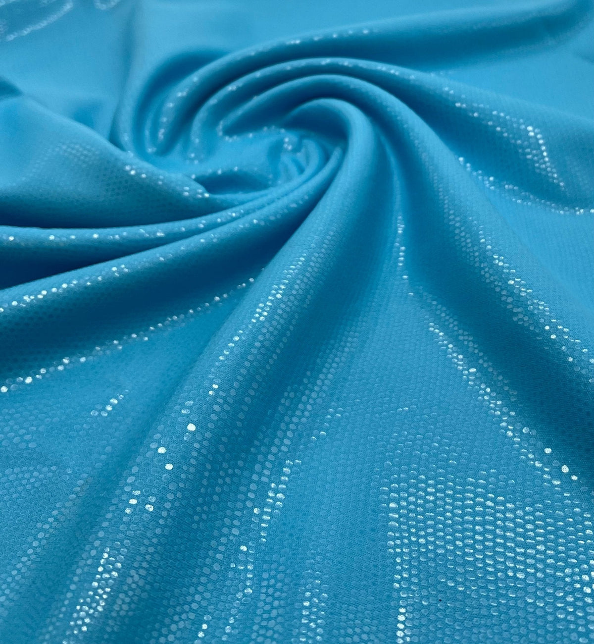 Blue Textured Wet look Leather 2 Way Stretch Dress Craft Fabric