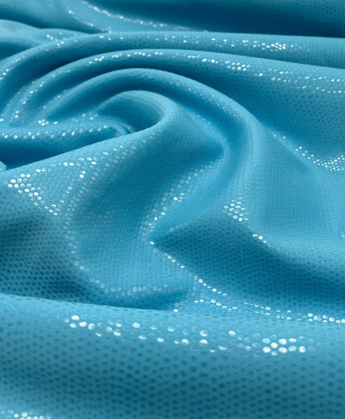 Blue Textured Wet look Leather 2 Way Stretch Dress Craft Fabric