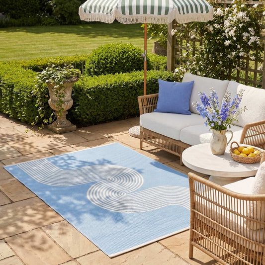 Urban Outdoor Rug Blue & Beige | 1010