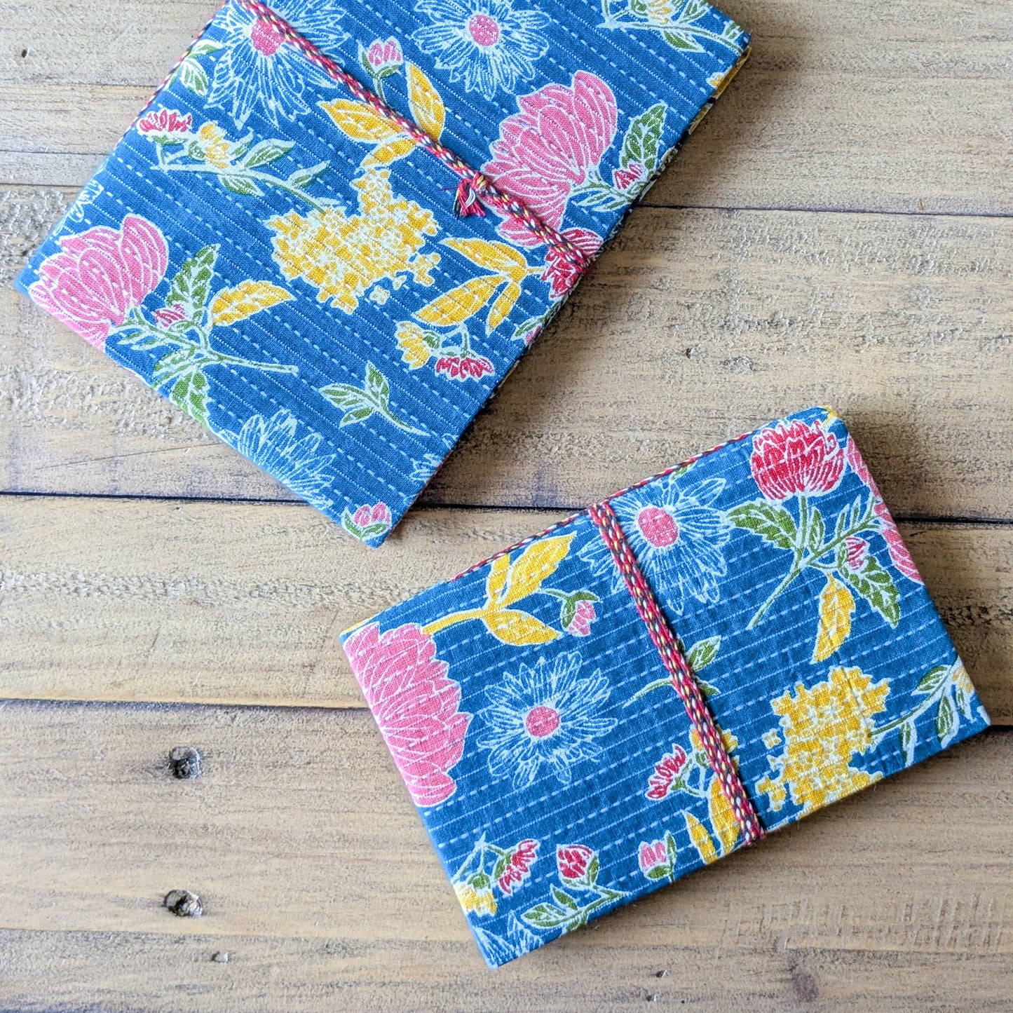 Eco Friendly Cotton Fabric Pocket Journals (4 x 6 in), Fair Trade Stationery Ethically Handmade in India