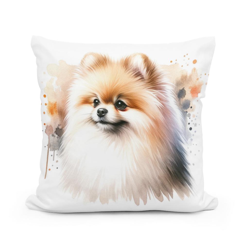 Pomeranian Elegance Cotton Cushion