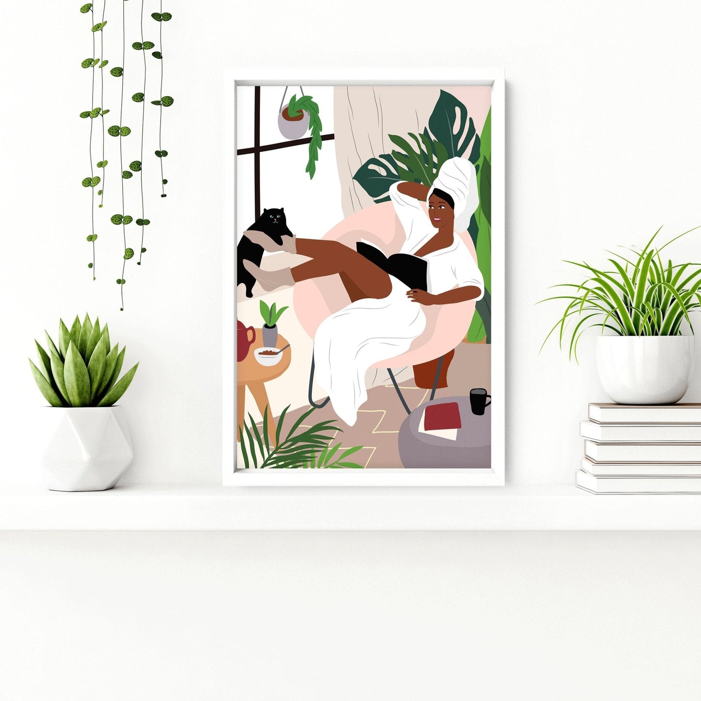 Bathroom art for walls | set of 3 Bohemian wall art