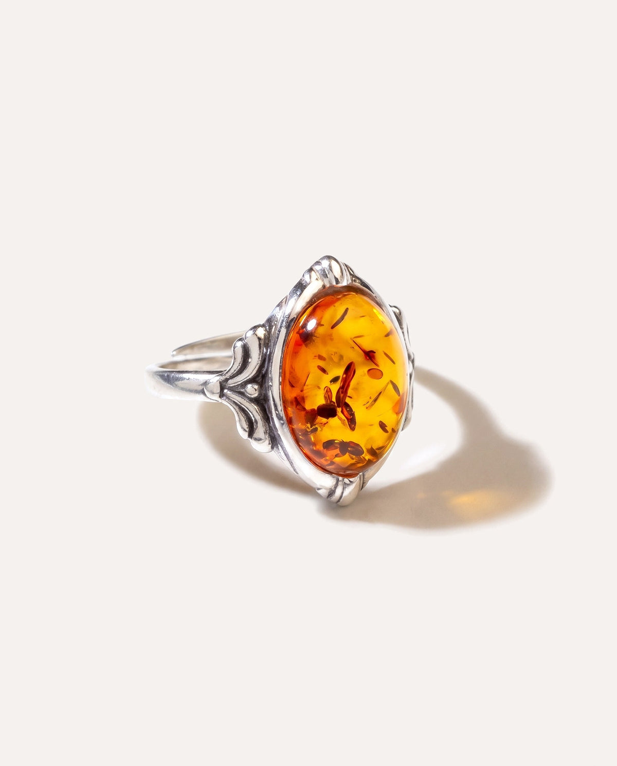 Boho Amber Ring
