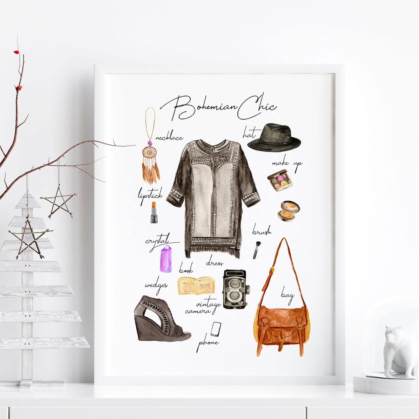 Boho style home decoration | Fashion Wall Art Print