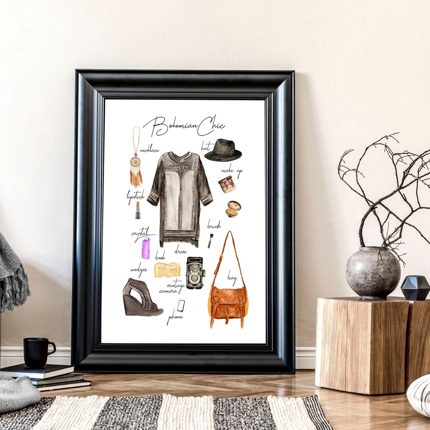 Boho style home decoration | Fashion Wall Art Print
