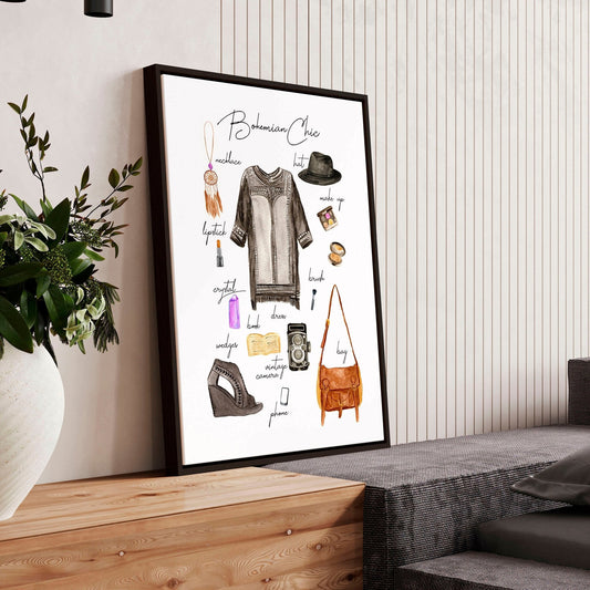 Boho style home decoration | Fashion Wall Art Print