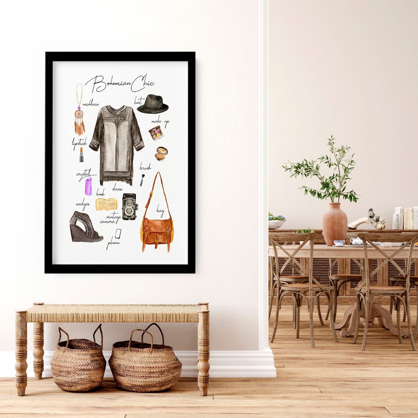 Boho style home decoration | Fashion Wall Art Print
