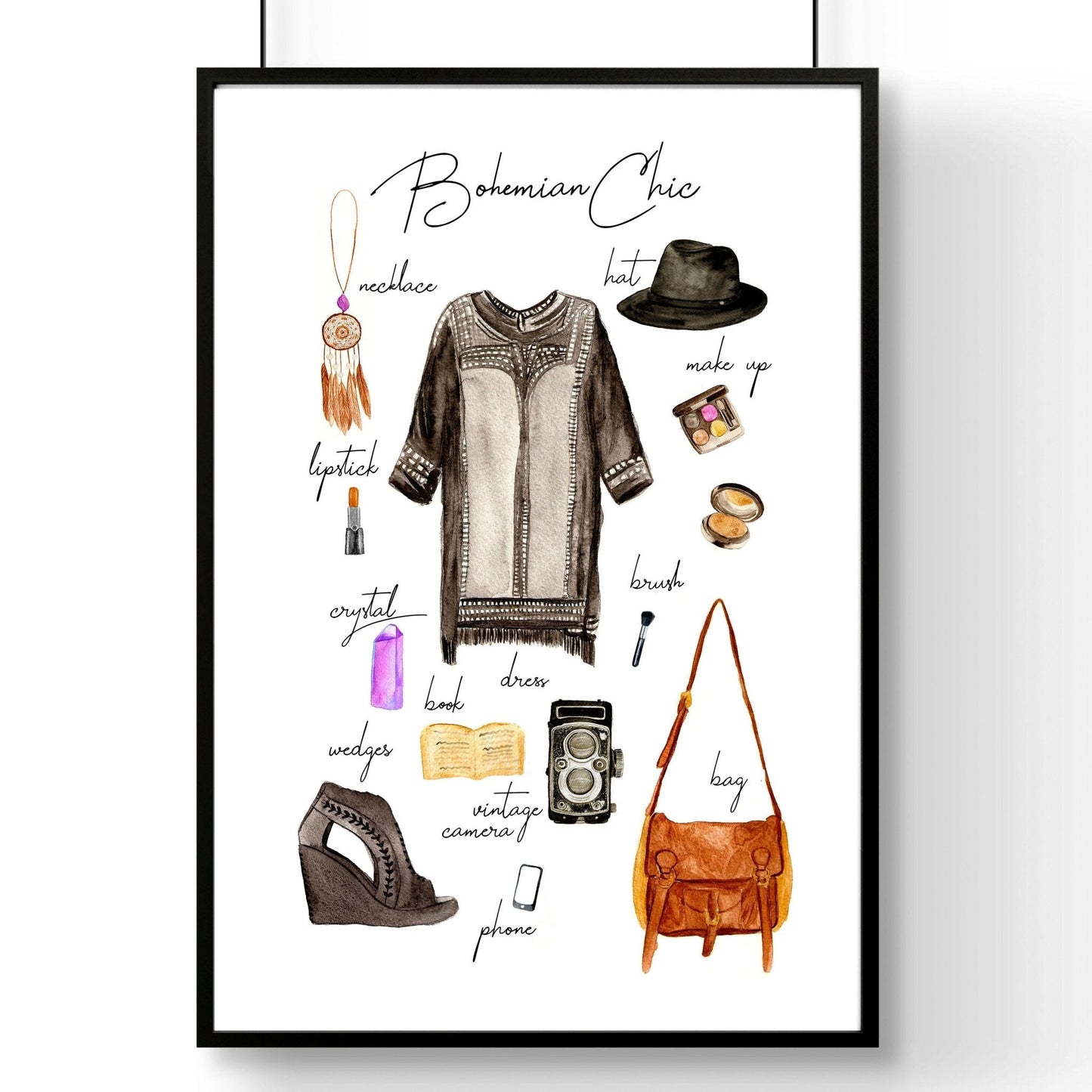 Boho style home decoration | Fashion Wall Art Print