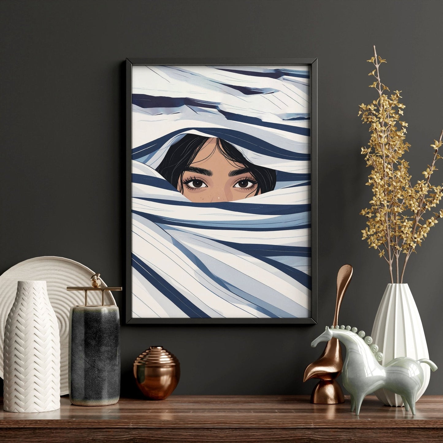 Boho Style Wall Decor | Set of 3 Boho Women Wall art Prints