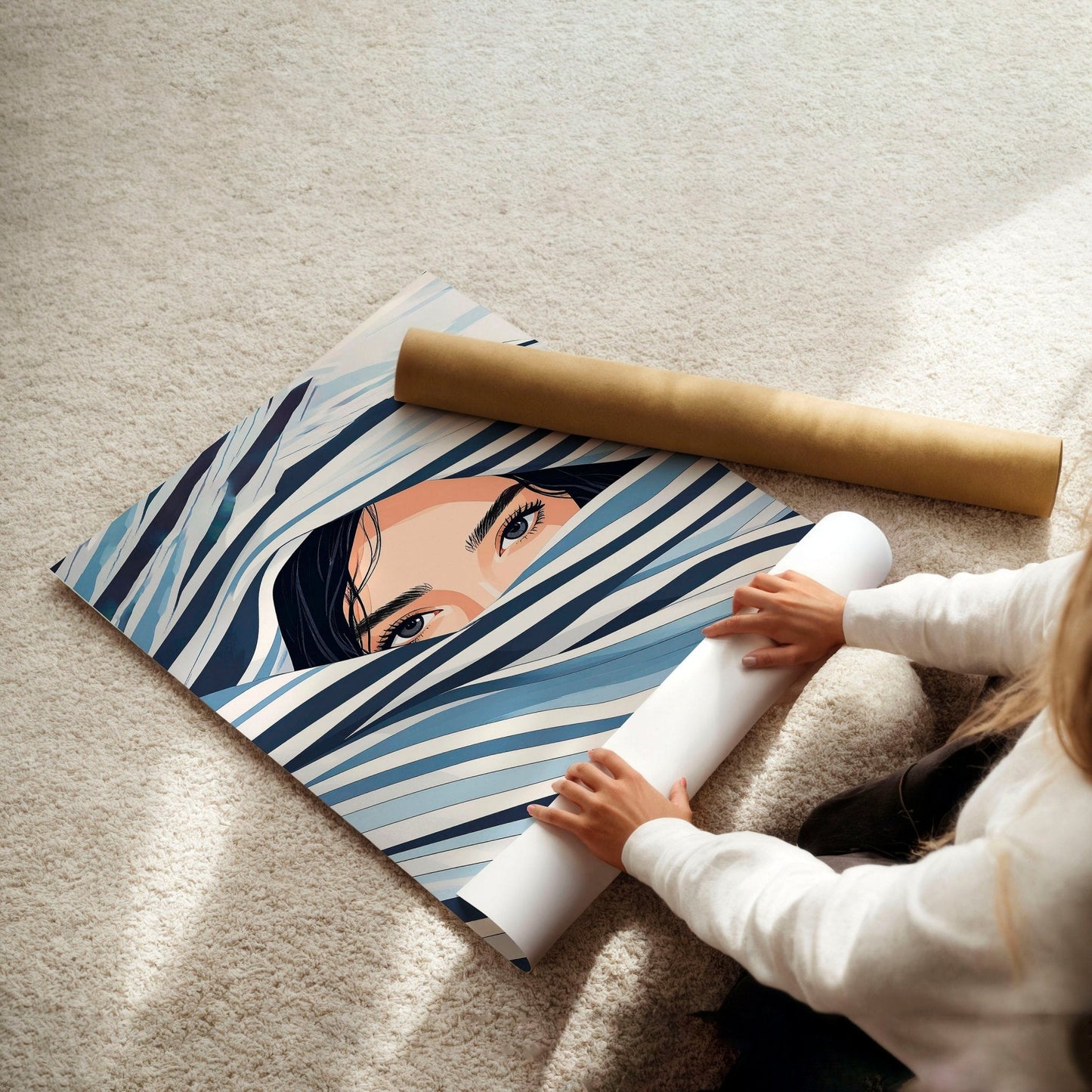 Boho Style Wall Decor | Set of 3 Boho Women Wall art Prints