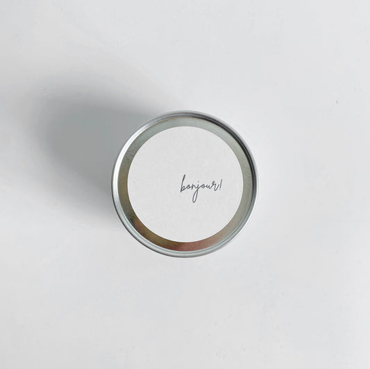 Travel Size 'Bonjour' Candle