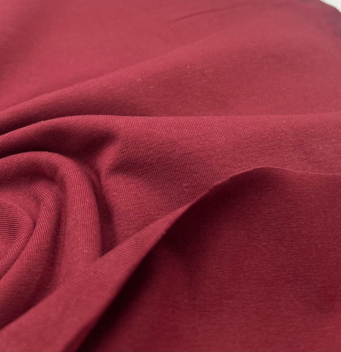 Bordeaux Cotton Stretch Jersey 240 GSM 92/8 Lycra 4 Way Stretch