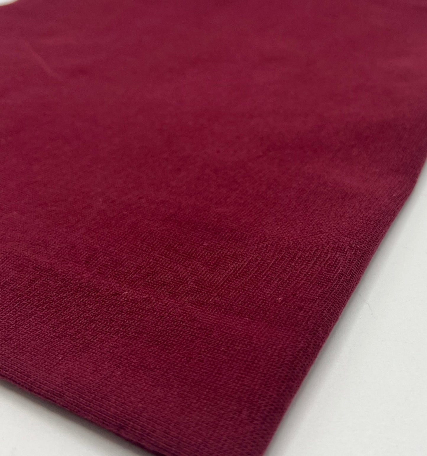 Bordeaux Jersey Cuffing Ribbing Fabric 270 GSM Cotton Knit 70cm Wide