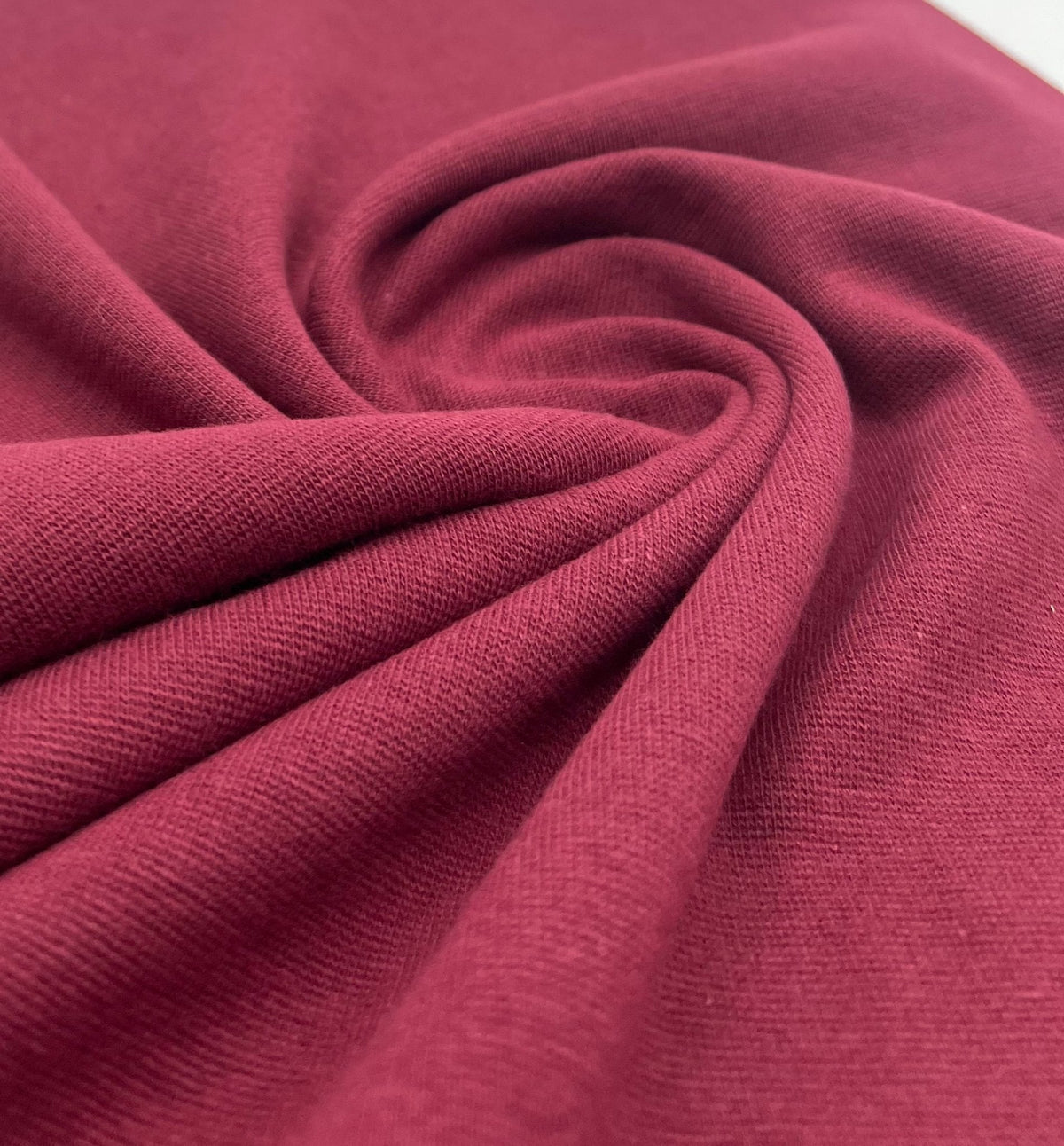 Bordeaux Jersey Cuffing Ribbing Fabric 270 GSM Cotton Knit 70cm Wide