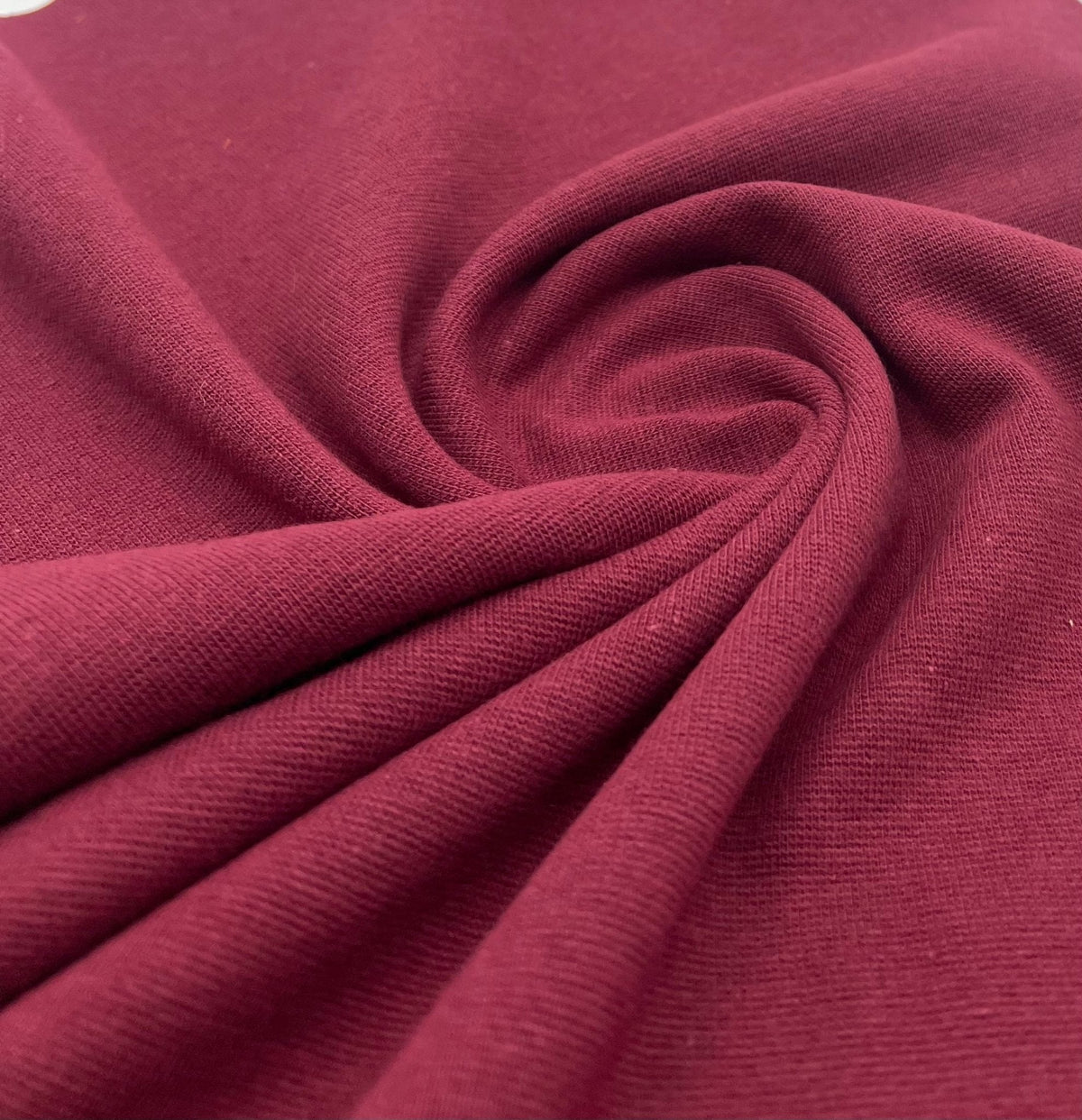 Bordeaux Jersey Cuffing Ribbing Fabric 270 GSM Cotton Knit 70cm Wide