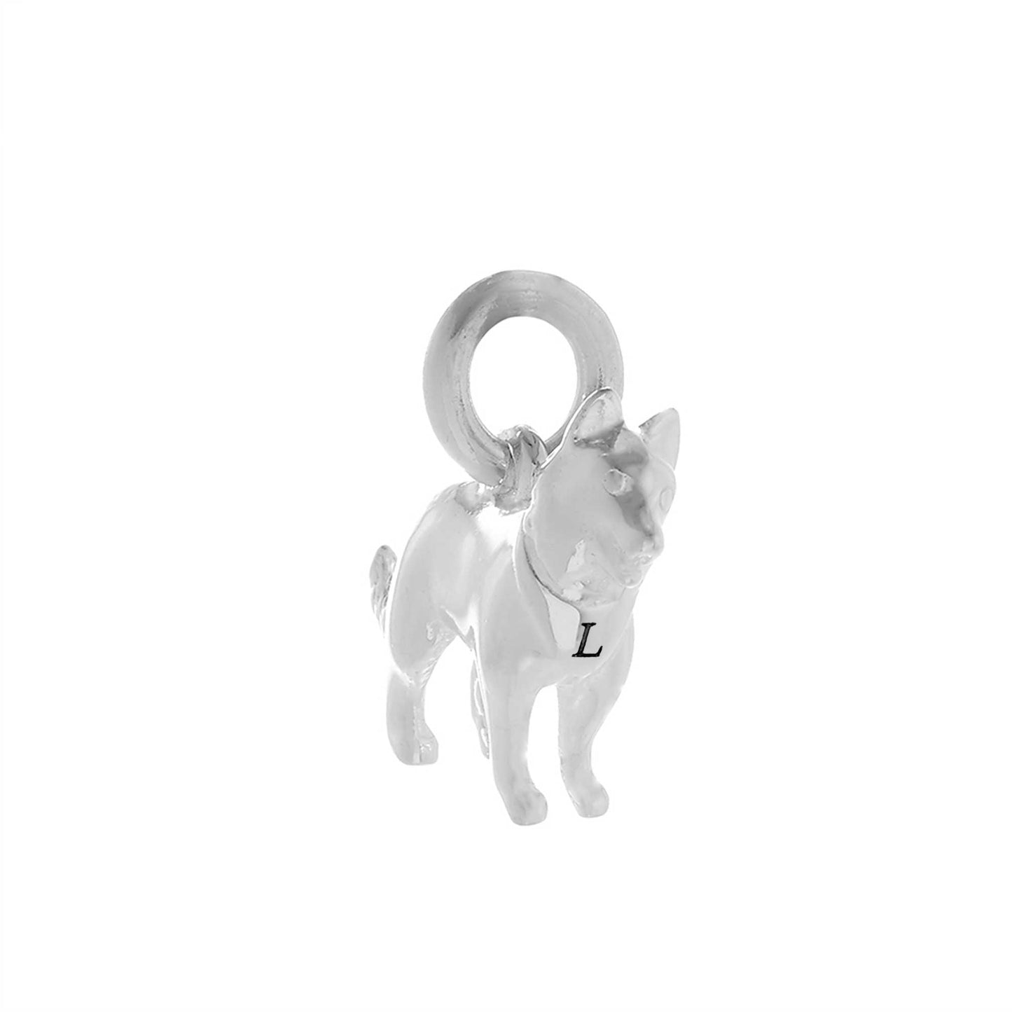 Border Collie Silver Dog Charm
