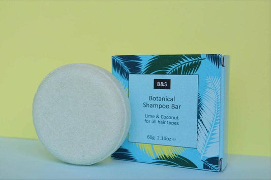 Botanical Lime & Coconut Enriching Shampoo & Body Bar - Plastic Free Vegan Eco Shower Bars, 60g