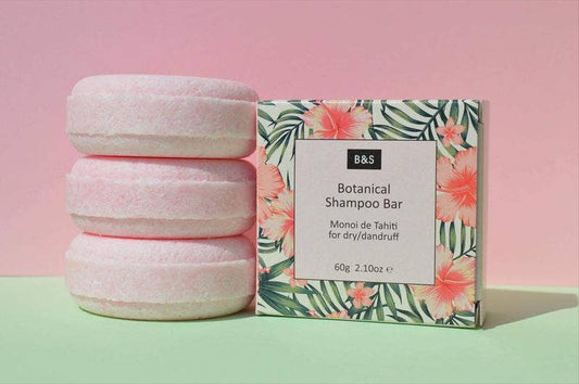 Botanical Monoi De Tahiti Enriching Shampoo & Body Bar - Plastic Free Vegan Eco Shower Bars, 60g