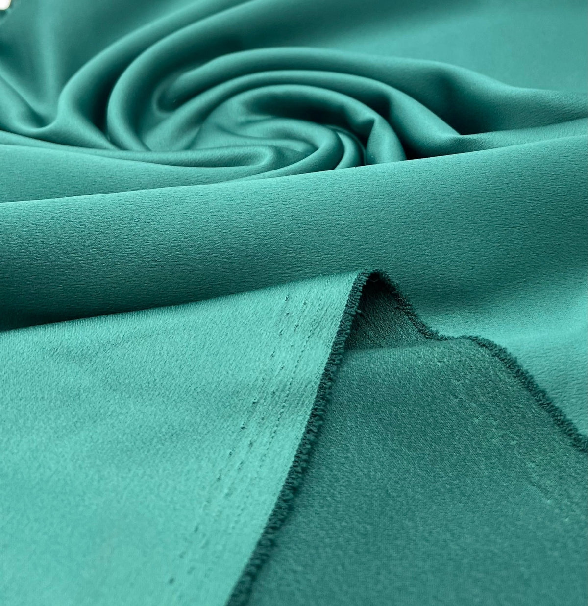 Bottle Green Recycled Satin 160GSM Dress Craft Non Stretch Fabric