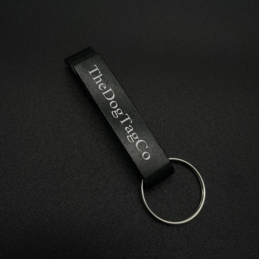 Bottle Opener Key Ring Keyring Jet Black Finish - TheDogTagCo