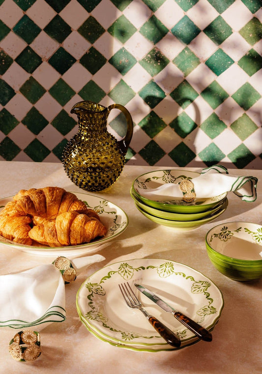 Cara Shell Serving Bowl, Green