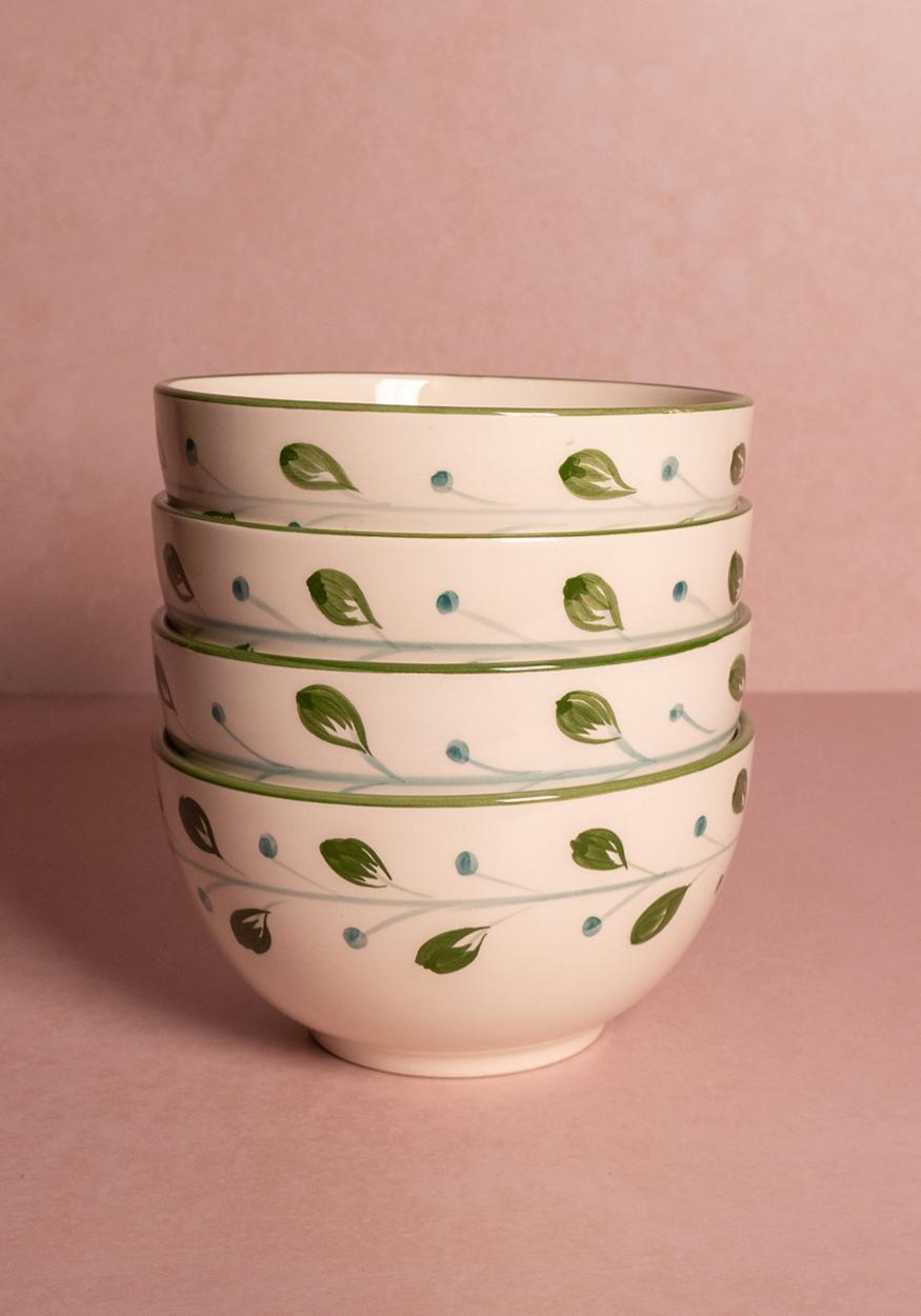 Cordelia Cereal Bowl, Green Set of 4