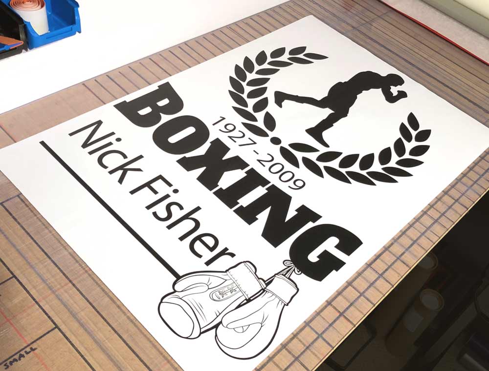 Personalised Boxing Wall Sticker – Custom Name Home Gym Decor