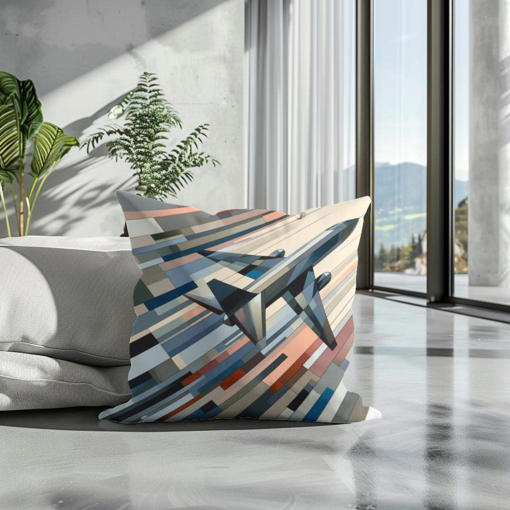 Abstract Flight Patterns Cotton Cushion