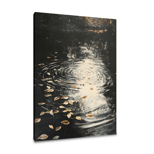 Dancing Leaves Stream Canvas