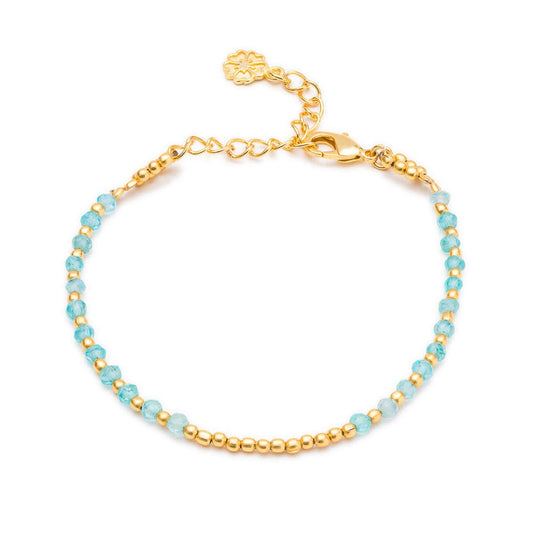 Athena Gem Beaded Bracelet Apatite