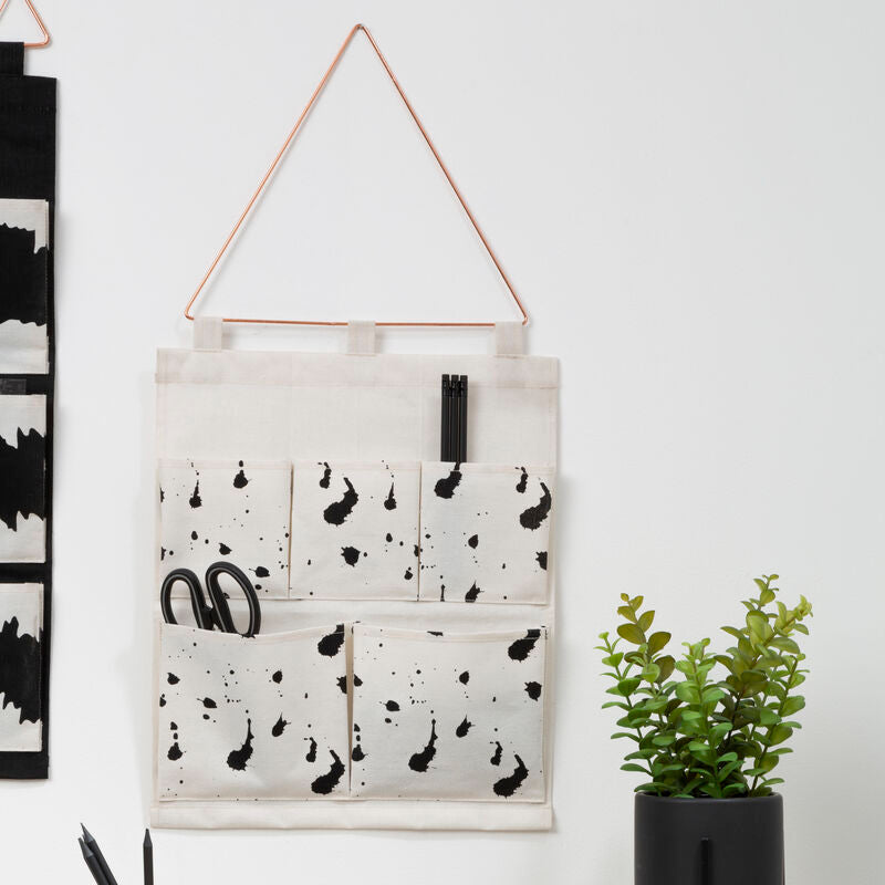 Verti White Wall Hanging Pocket Organiser