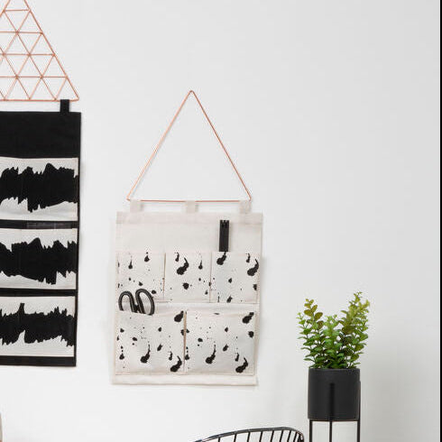 Verti White Wall Hanging Pocket Organiser