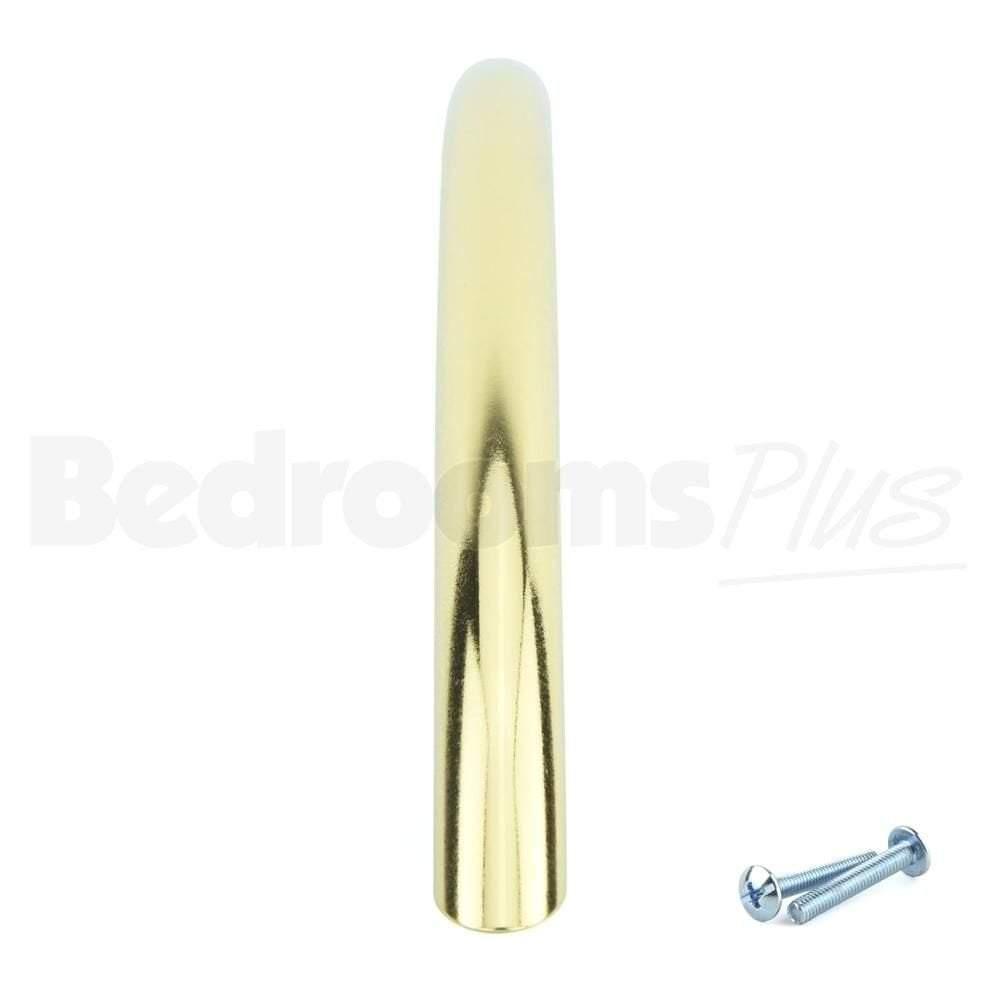 M4TEC Craignure O5 Polished Brass Bow Cupboard Door Handle – 128mm Hole Centres