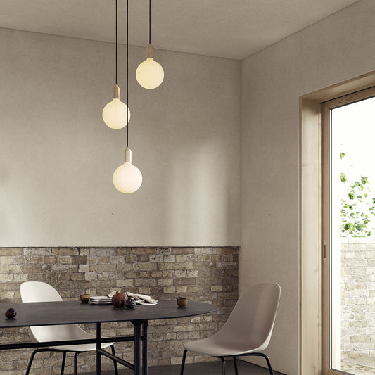 Triple Pendant in Oak + Sphere IV