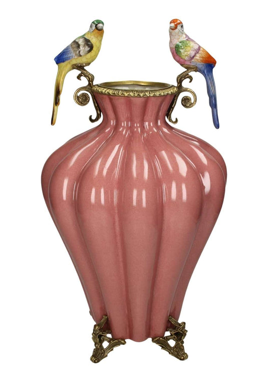 Bridgerton Regency Style Vase with Two Birds