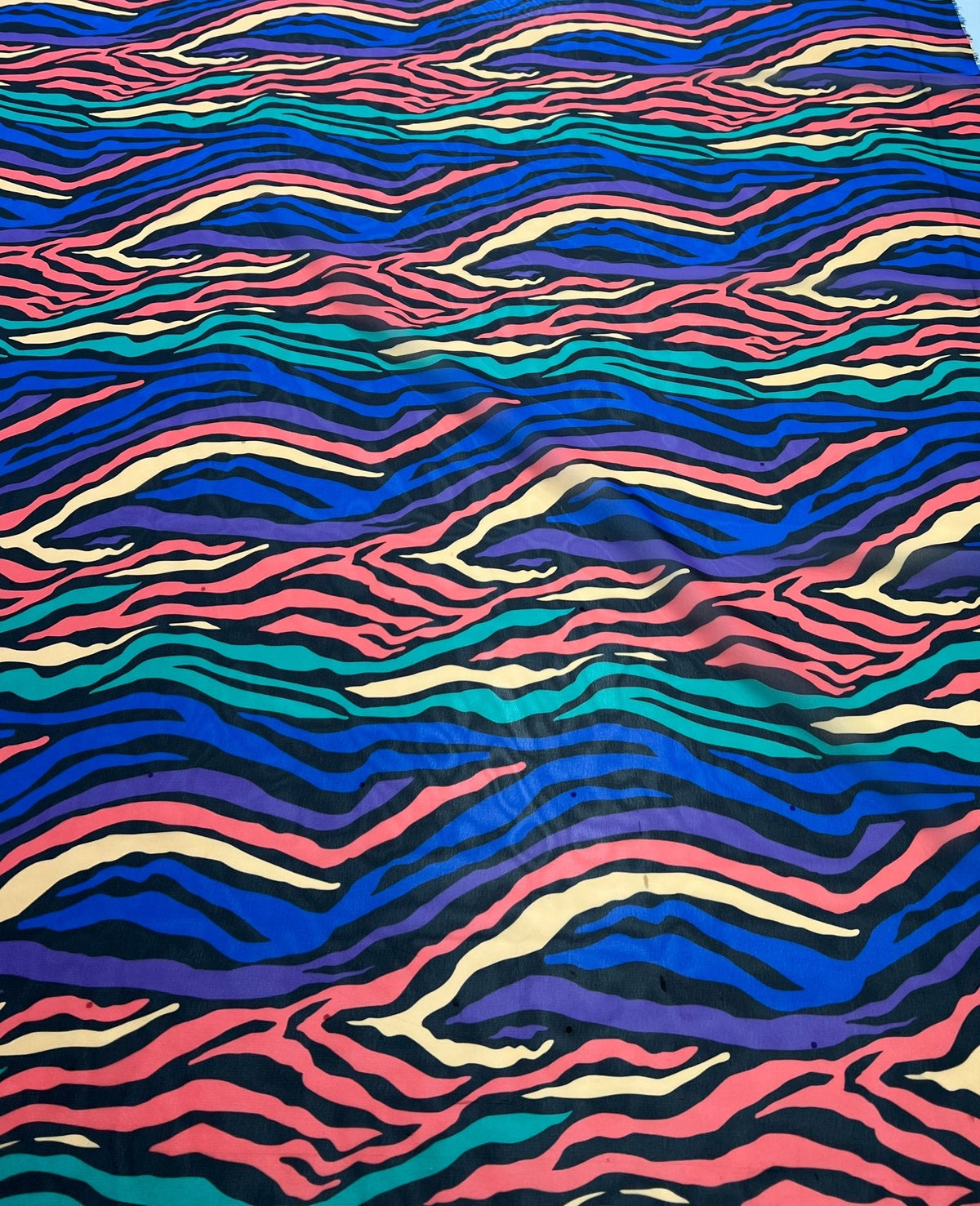Bright Animal Mix Printed Chiffon Dress Fabric