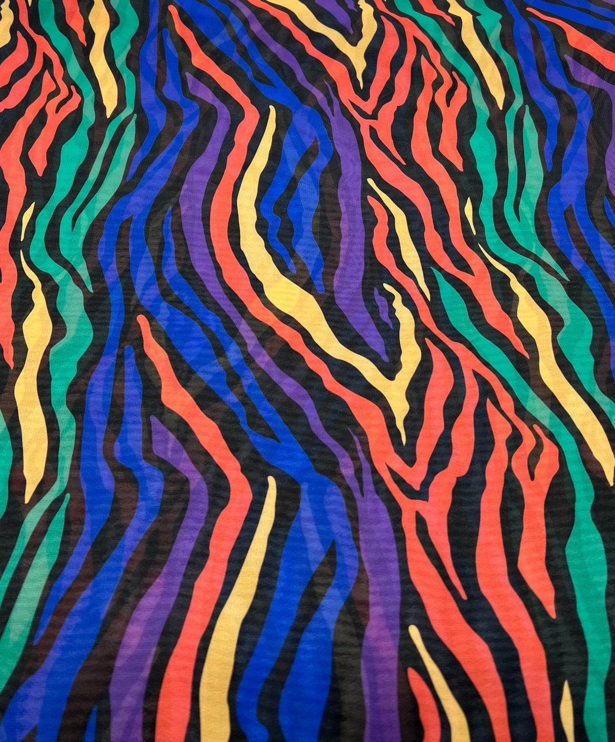 Bright Animal Mix Printed Chiffon Dress Fabric