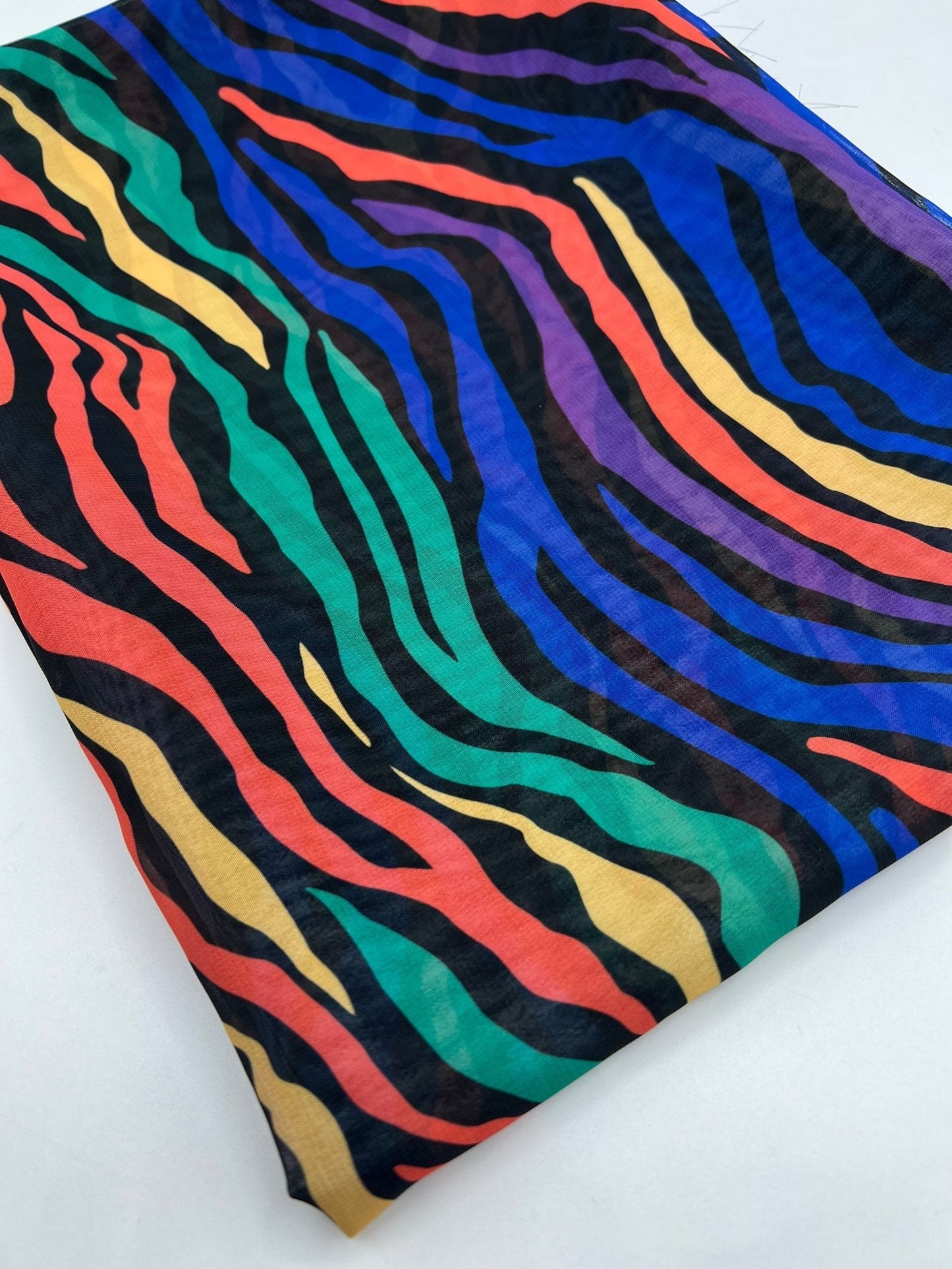Bright Animal Mix Printed Chiffon Dress Fabric
