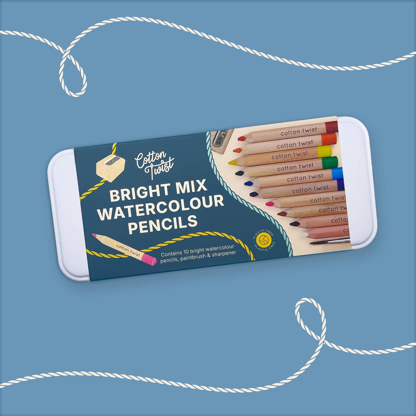 Bright Mix Watercolour Pencils Gift Set in Reusable Tin